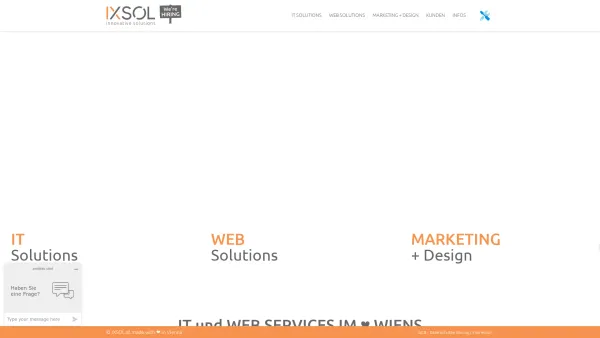 Website Screenshot: IXSOL innovative solutions gmbh - Digitalagentur in Wien - IT Service, Webdesign, Marketing: IXSOL - Date: 2023-06-14 10:40:58