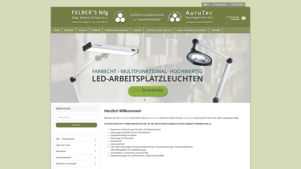 Website Screenshot: FELBER'S Nachfolger Mag. Markus Wieser e.U. - J. Felber - Shop für Juwelier- und Goldschmiedbedarf - Goldschmiedebedarf - Date: 2023-06-23 12:04:11