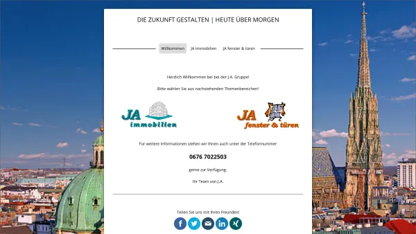 Website Screenshot: J.A.-Immobilien Objekte zum Wohlfühlen] - Willkommen - J.A. Gruppe - Date: 2023-06-23 12:04:11