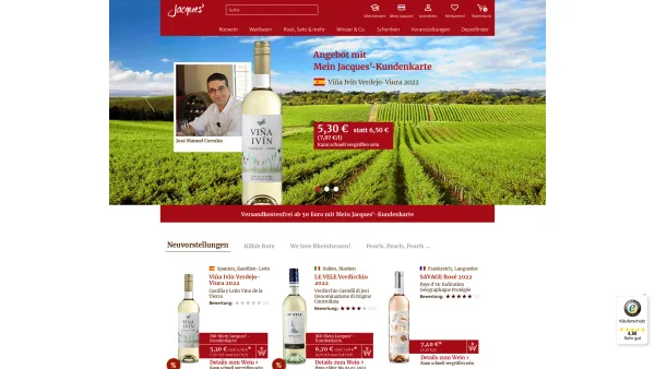 Website Screenshot: Jacques Wein-Depot Probieren wie beWinzer - Weinversand von Jacques’ Wein-Depot – Wein online bestellen - Date: 2023-06-23 12:04:14