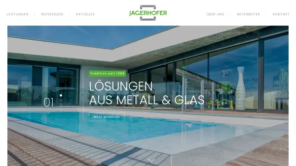 Website Screenshot: Jagerhofer - JAGERHOFER Metallbau - Fenster & Türen - Glasfassaden - Date: 2023-06-23 12:04:14