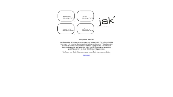 Website Screenshot: JAK electronic systems - JAK electronic systems - Date: 2023-06-14 10:40:58