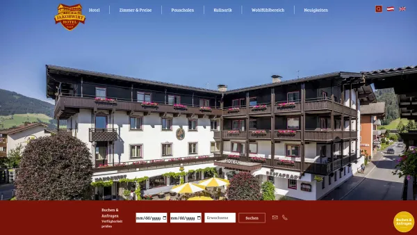 Website Screenshot: Hotel Jakobwirt Westendorf Tirol Tyrol sterreich Austria Ski-Welt Brixental Kitzbüheler Alpen - Home - Hotel Brixental | 4**** Jakobwirt Westendorf | Skiurlaub Wandern Golf in den Kitzbüheler Alpen - Date: 2023-06-23 12:04:14