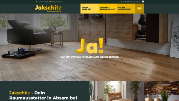 Website Screenshot: JAKSCHITZ GmbH - Jakschitz - Ihr Raumausstatter in Absam bei Innsbruck - Date: 2023-06-14 10:40:58