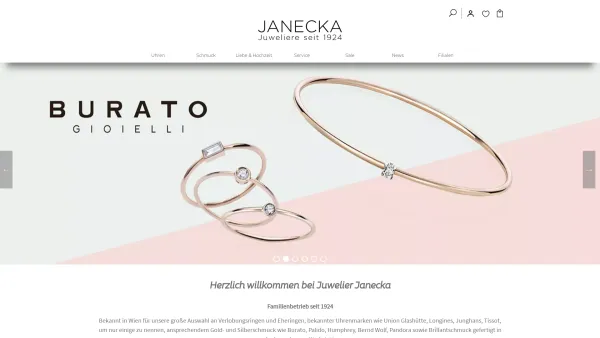 Website Screenshot: Leopold Janecka Juweliere seit 1924. - Startseite | JANECKA – Juweliere seit 1924 - Date: 2023-06-15 16:02:34