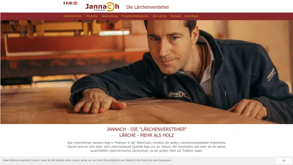 Website Screenshot: Jannach Ges.m.b.H & Co KG - Jannach Lärchenholz - Sägewerk und Hobelwerk Thalheim - Date: 2023-06-15 16:02:34