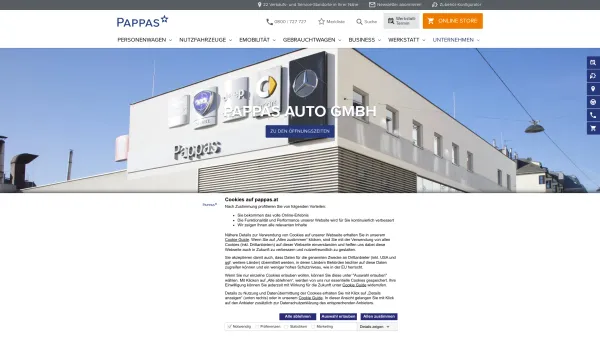 Website Screenshot: F. Jauernig Ges.m.b.H. Mercedes-Benz Österreich - | Schumanngasse 43-49 | Pappas Österreich - Date: 2023-06-23 12:04:17