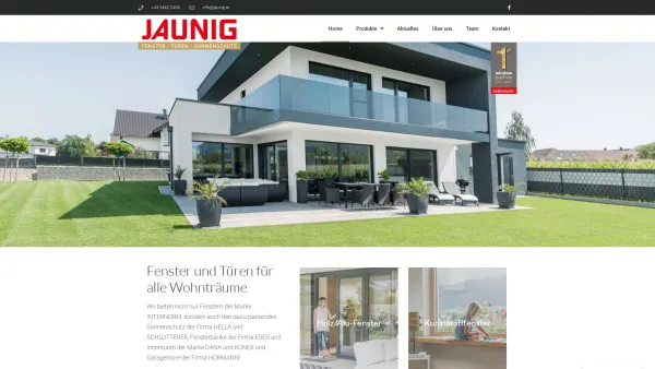 Website Screenshot: Hermann Jaunig Intro neu - Jaunig GmbH – Fenster / Türen / Sonnenschutz – Internorm Gold Level Partner für Fenster / Türen / Sonnenschutz in Deutschlandsberg - Date: 2023-06-23 12:04:17