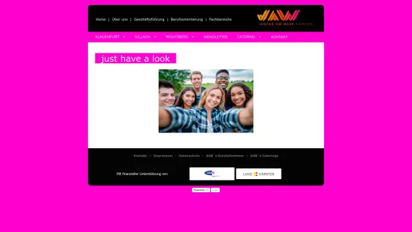 Website Screenshot: Jugend am Werk Kärnten - Startseite Jugend am Werk - Date: 2023-06-23 12:04:17