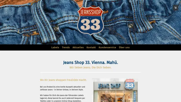 Website Screenshot: Jeans Shop 33 - Jeans für Dich. - Jeansshop 33 - Date: 2023-06-15 16:02:34