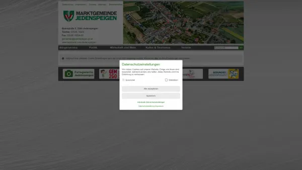 Website Screenshot: Marktgemeinde Jedenspeigen - Jedenspeigen - GEM2GO WEB - Startseite - Date: 2023-06-23 12:04:17