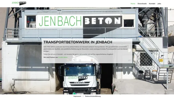 Website Screenshot: Jenbach Beton Ges.m.b.H. - Home - Jenbach Beton GesmbH & Co KG - Date: 2023-06-14 10:41:01