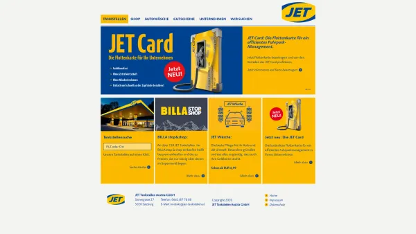 Website Screenshot: JET Tankstellen - JET Tankstellen Österreich: Markentreibstoff zu günstigen Preisen - Date: 2023-06-23 12:04:17