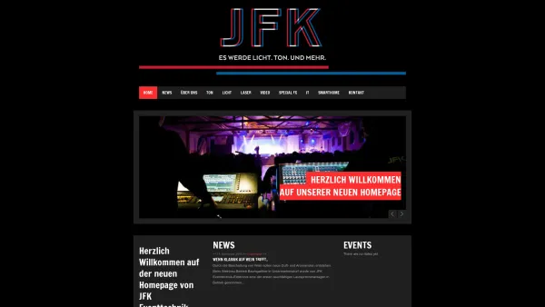 Website Screenshot: JFK Eventtechnik Elektronik - JFK Eventtechnik – Elektronik – Jung – Freundlich – Kompetent – Eventtechnik, die begeistert! - Date: 2023-06-23 12:04:17