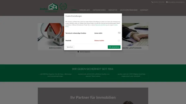 Website Screenshot: Jindra Immobilien GmbH - Ihr Immobilien- und Sachverständigenbüro seit 1984 - Jindra Immobilien GmbH - Date: 2023-06-23 12:04:17