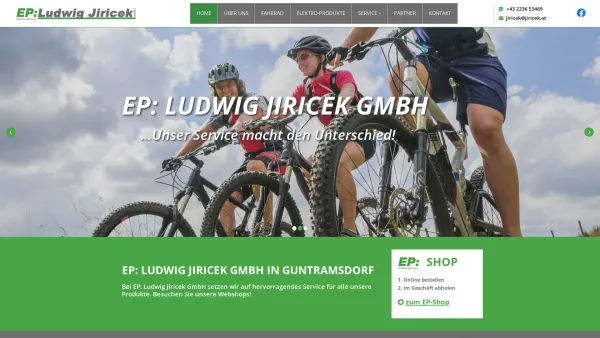 Website Screenshot: Ludwig Jiricek GmbH , Electronic Partner - HOME | EP:Jiricek in Guntramsdorf - Date: 2023-06-23 12:04:17