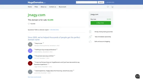 Website Screenshot: Jnagy.Com - Jnagy.com is for sale | HugeDomains - Date: 2023-06-14 10:41:01