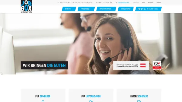 Website Screenshot: Kloiber Hans Dkfm Unternehmensberatung EBK JOBBOX EBK - Personaldienstleister in Wien: kompetente Jobvermittlung - Date: 2023-06-23 12:04:20