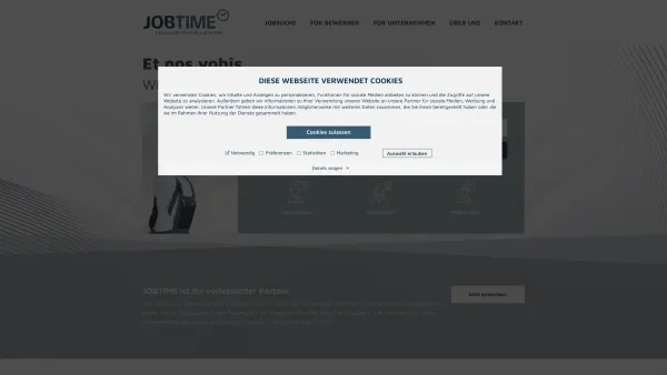Website Screenshot: JOB TIME Personalbereitstellung GmbH - Startseite - JOB TIME Personalbereitstellung GmbH - Date: 2023-06-14 10:41:01
