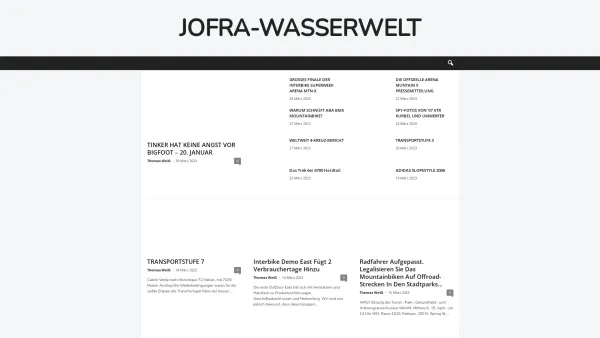 Website Screenshot: JOFRA-WASSERWELT und Ihr Wasser wird rein! - Home - JOFRA-WASSERWELT - Date: 2023-06-23 12:04:20