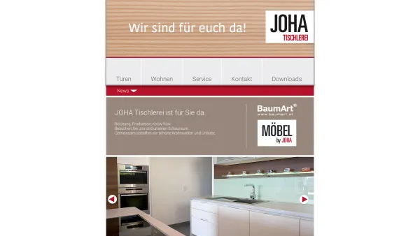 Website Screenshot: Joha-Türen - Joha Tischlerei - Türen, Wohnen, Wohnraumdesign, Möbel nach Maß - Date: 2023-06-23 12:04:20