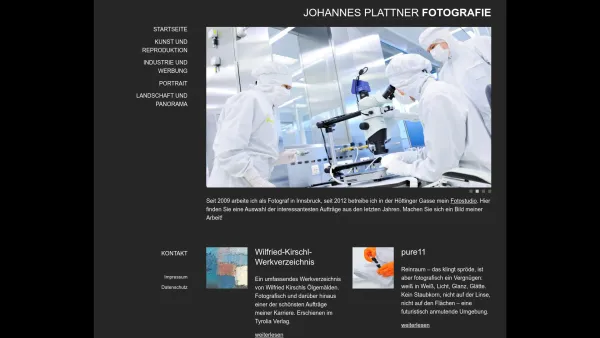 Website Screenshot: Johannes Plattner Fotografie - Johannes Plattner Fotografie, Innsbruck - Date: 2023-06-14 10:41:01