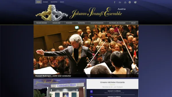 Website Screenshot: Johann Strauss Ensemble - Johann Strauss Ensemble - Home - Date: 2023-06-23 12:04:20
