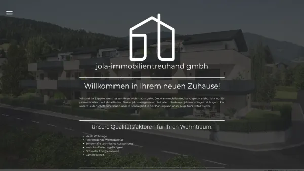 Website Screenshot: jola-immobilientreuhand gmbh - Unsere Qualitätsfaktoren für Ihren Wohntraum: - jola Immobilien - Date: 2023-06-26 10:26:27