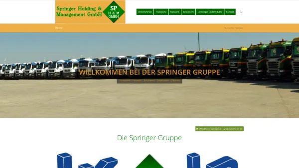 Website Screenshot: Haslauer Kieswerk Transportunternehmen Springer - Haslauer Beton, Josef Springer - Date: 2023-06-23 12:04:20