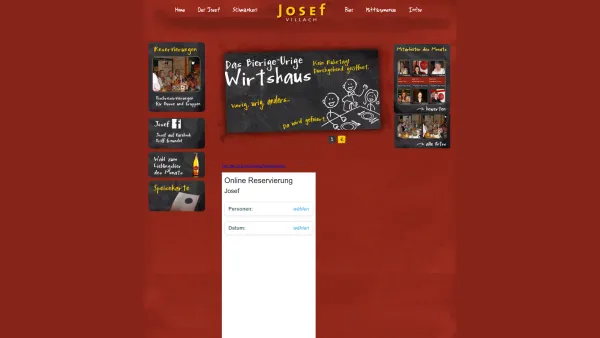 Website Screenshot: Josef Villach das bierig-urige Wirtshaus - Wirtshaus Josef - Date: 2023-06-23 12:04:20