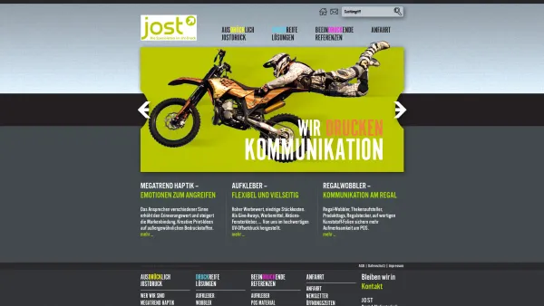 Website Screenshot: Druckerei Jost Druck und Medientechnik Liezen Austria - Jost - Druck & Medientechnik - Die Spezialisten im UV-Druck - Date: 2023-06-23 12:04:22