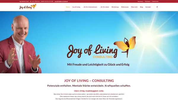 Website Screenshot: Institut für Lebensraum-Gestaltung, Ing. Herbert Gradl - Home - Joy of Living - Consulting - Date: 2023-06-23 12:04:22