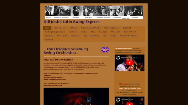 Website Screenshot: Latin Swing Express Adi Jüstel - Adi Jüstel - Adi Jüstel Salzburg Live Jazz - Date: 2023-06-15 16:02:34