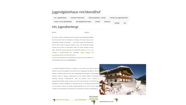 Website Screenshot: Jugendgästehaus Reichkendlhof - Jugendgästehaus-Reichkendlhof - Date: 2023-06-23 12:04:22