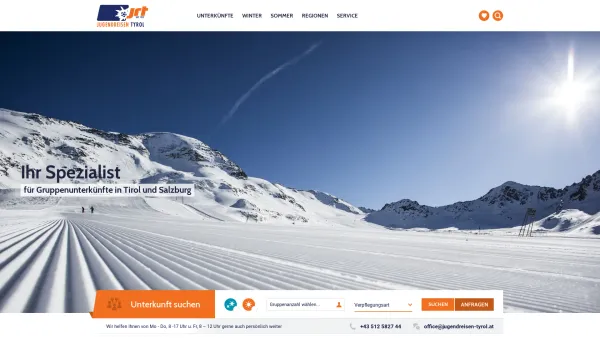 Website Screenshot: Jugendreisesekretariat Tyrol - Jugendreisen Tyrol - Date: 2023-06-14 10:41:01