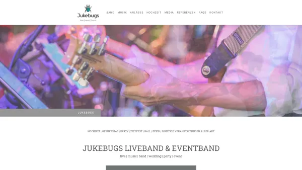 Website Screenshot: Jukebugs - Liveband | Eventband | Hochzeitsband - Jukebugs - Date: 2023-06-14 10:46:43