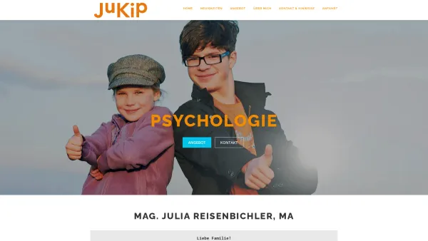 Website Screenshot: JUKIP Jugend & Kinderpraxis für Psychologie und Pädagogik - JuKip – Jugend- Kinderpraxis für Psychologie und Pädagogik - Date: 2023-06-23 12:04:22