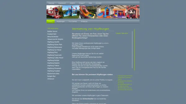 Website Screenshot: Plieschounig Jumpforfun - Hüpfburg - Hüpfburg mieten, Kärnten, Hüpfburg Verleih, Österreich, Bubble Soccer, Menschenkicker - Date: 2023-06-23 12:04:23