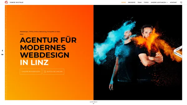 Website Screenshot: Junge Digitale - Webdesign- und TYPO3-Agentur Linz | Junge Digitale - Date: 2023-06-14 10:37:01