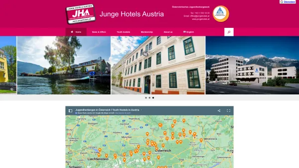 Website Screenshot: Österreichisches Jugendherbergswerk - Junge Hotels Austria – ÖJHW – Österreichisches Jugendherbergswerk - Date: 2023-06-15 16:02:34