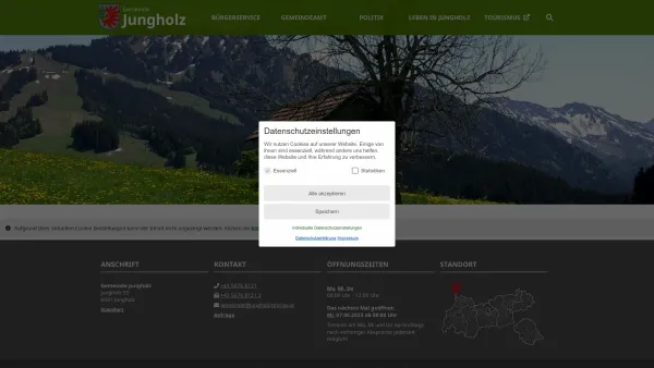 Website Screenshot: Gemeindeamt Jungholz RiS-Kommunal - Jungholz - Startseite - Date: 2023-06-14 10:41:01