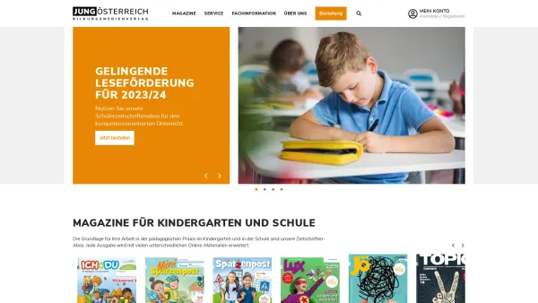 Website Screenshot: Jungösterreich Zeitschriftenverlag GmbH Co www.lehrerservice.at Unterrichten mit den Zeitschriften des ÖJRK - Bildungsmedienverlag Jungösterreich - Date: 2023-06-23 12:04:25