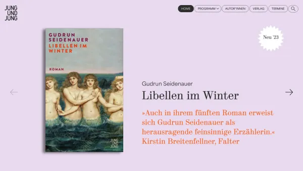 Website Screenshot: Jung und Jung - Verlag für Literatur und Kunst - Jung und Jung | Buchverlag - Date: 2023-06-23 12:04:25