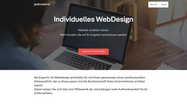 Website Screenshot: justcreative Webdesign - Website erstellen lassen - Date: 2023-06-26 10:26:27