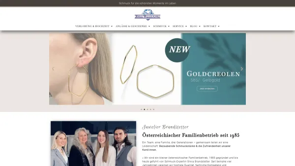 Website Screenshot: Juwelier Silvia Brandstetter - Juwelier Brandstetter | Schmuck für die schönsten Momente - Date: 2023-06-23 12:04:25