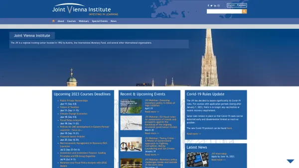 Website Screenshot: The Joint Vienna Institute - JVI - Date: 2023-06-14 10:41:03