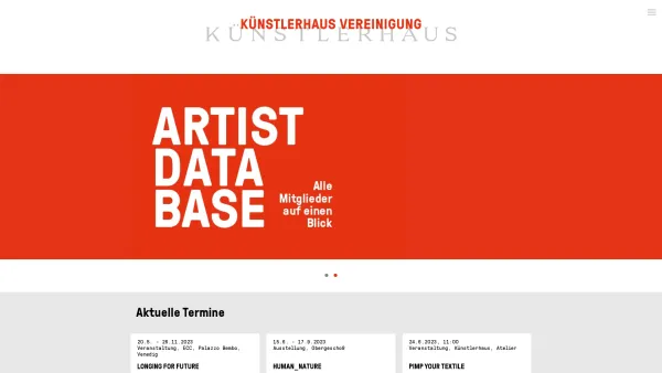 Website Screenshot: Künstlerhaus Gesellschaft k/haus - Künstlerhaus - Home - Date: 2023-06-23 12:04:25
