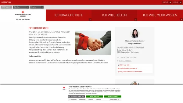 Website Screenshot: www.k.roteskreuz.at - Rotkreuz-Mitgliedschaften – Rotes Kreuz - Date: 2023-06-23 12:04:25