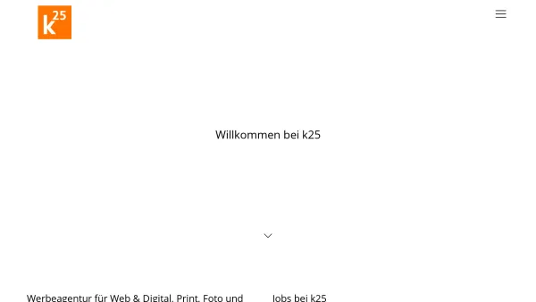 Website Screenshot: Wolfgang Neue Medien. Neue Werbung. - Willkommen bei k25 - k25 Werbeagentur - Date: 2023-06-14 10:41:03