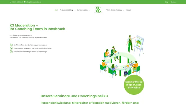 Website Screenshot: K3 Moderation - K3 Moderation – Ihr Coaching Team in Innsbruck - Date: 2023-06-26 10:26:27